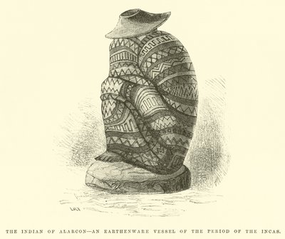 The Indian of Alarcon, an Earthenware Vessel of the Period of the Incas by Edouard Riou
